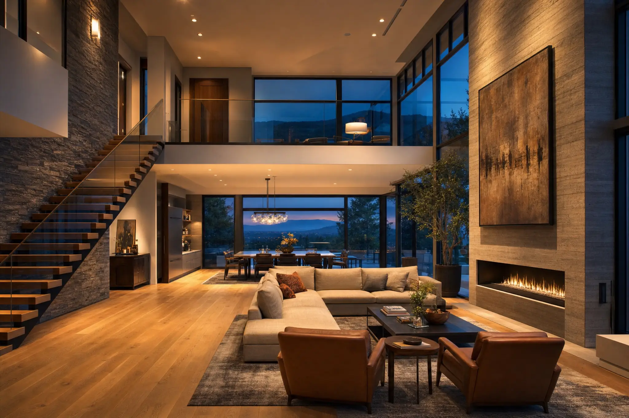 Double-height great room addition